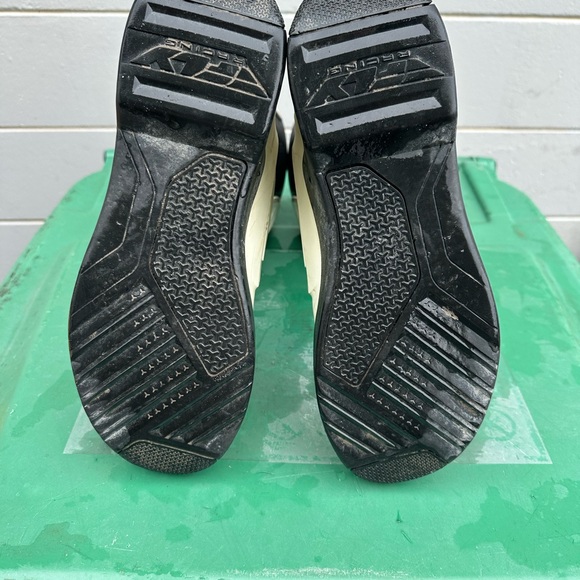 Fly Racing Maverik Black and White Motorcycle Boots